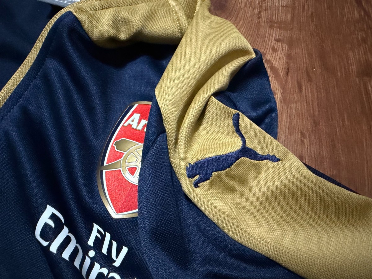 Puma Arsenal FC Track Jacket Fly Emirates Navy Gold Full Zip Size