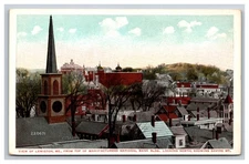 Birds Eye View With Davids Mt. Of Lewiston Maine ME Postcard