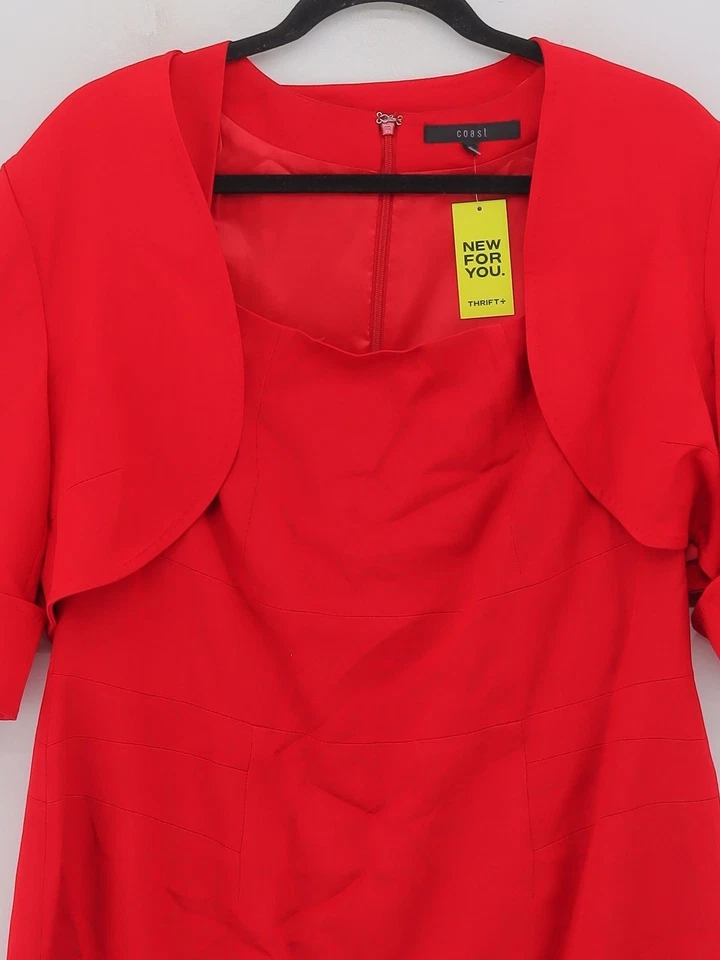 Traje de mujer Coast de dos piezas Reino Unido 18 rojo viscosa con Lyocell traje de vestir modal Foto 3 de 4