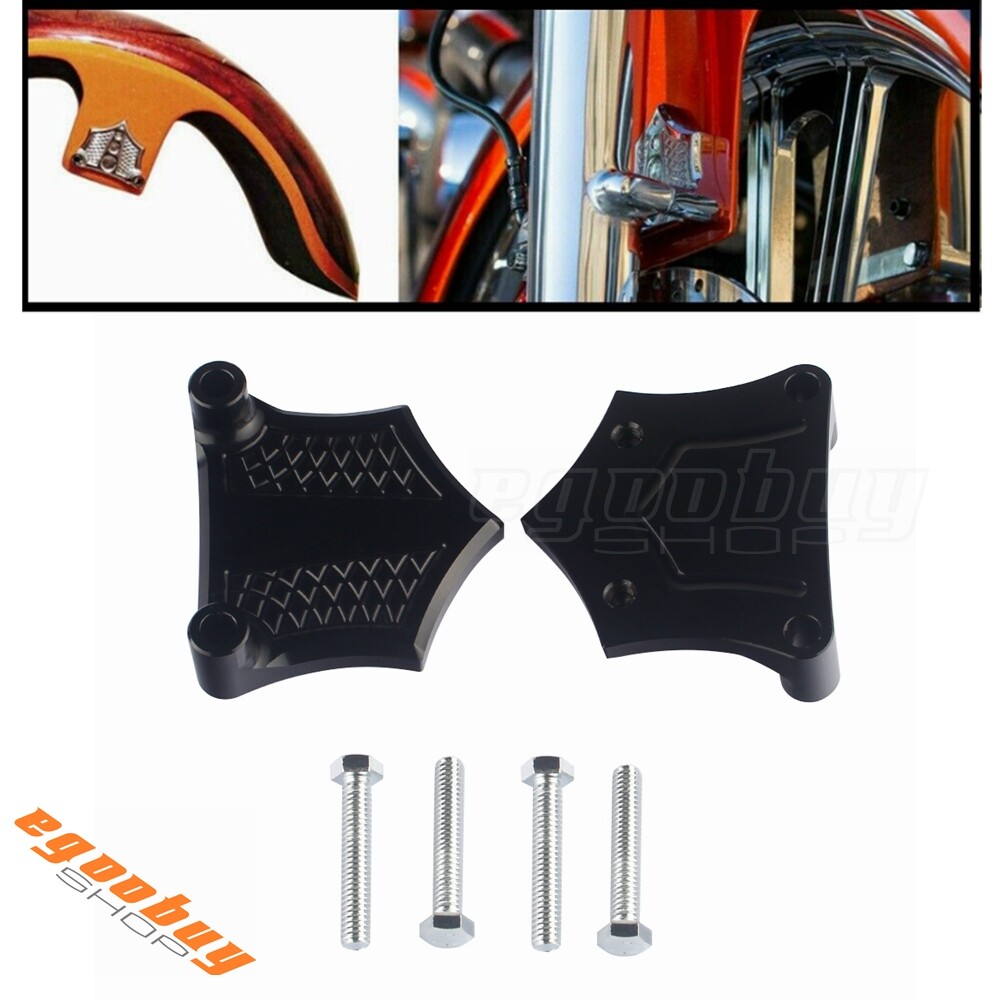 Black 23" 26" Front Fender Spacers For 84-2013 Harley Touring FLHT FLTR FLHR FLT