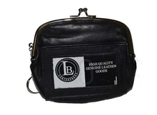 COIN PURSE LARGE WALLET KEYS CARD SLOTS NEW BLACK OUTSIDE ID