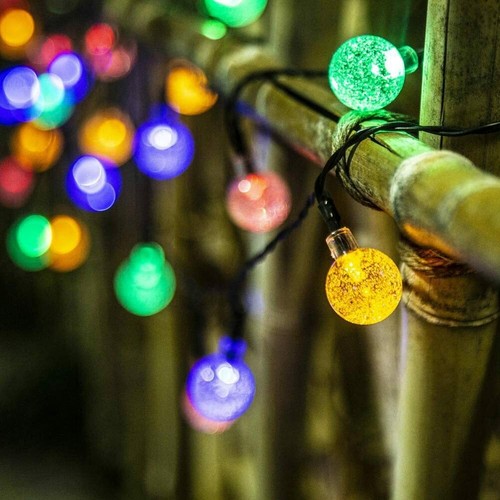 Solar String Lights USB Crystal Balls LED Globe Waterproof Wedding Patio Decor - Picture 6 of 14