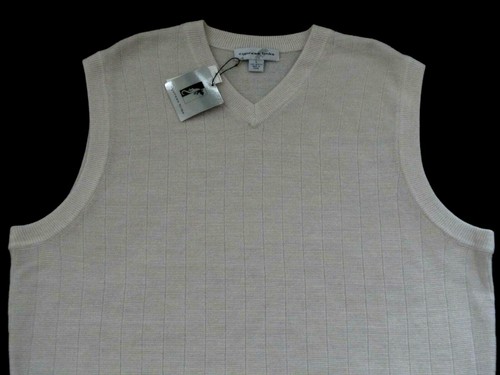 $50 CYPRESS LINKS ACRYLIC RIBBED PATTERN SWEATER VEST - L - NEWw/TAGS -FREE SHIP - Picture 2 of 6