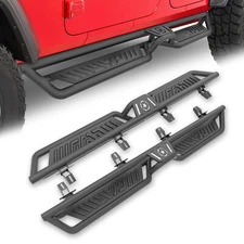 Running Boards Nerf Bars Step Plates For 2020-2025 Jeep Gladiator JT 4Doors