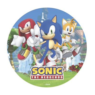 Sonic Tortenaufleger 20cm Ø Oblatenpapier Geburtstag