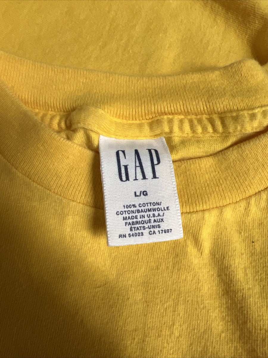 Vintage 90s Gap Mens Large Faded Spell Out Long Sleeve T