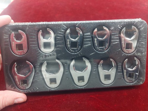 Snap-on 10pc METRIC 3/8 Drive Flare Nut Crowfoot Wrench Set 10-19mm 6Pt