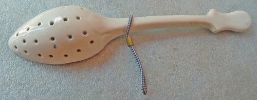 Antique Chinese Perforated Porcelain Opium Spoon Medical Apothecary - Picture 3 of 5