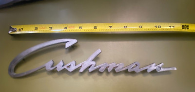 Cushman Emblems Vintage Original Cushman Scooter Front Script Emblem Badge Sign ...