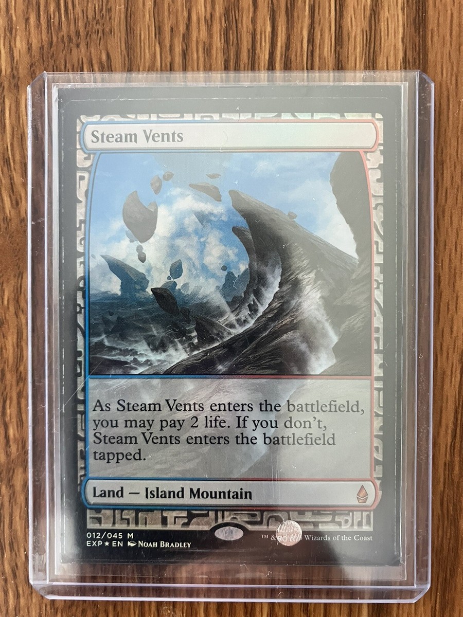 MTG Steam Vents Zendikar Expeditions EXP 12/45 Foil Mythic
