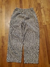 Carter's Girl Leopard Print Cozy Fleece Elastic Pull On PJ Pants Size 6