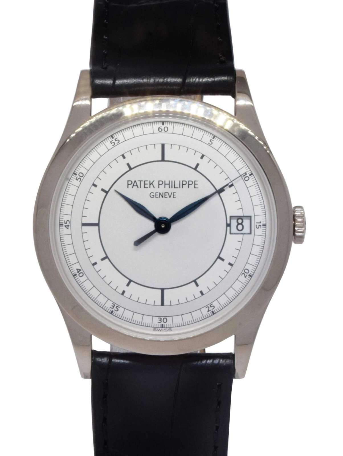 Patek Philippe — Patek Philippe Calatrava 5296 18k White Gold Mens 38mm Automatic Watch 5296G