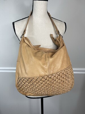Anthropologie Day & Mood tan weaved leather purse Boho chic  display picture 2