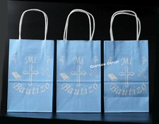 BOLSAS DULCES BAUTISMO RECUERDOS DE BAUTIZO BOLSAS AZUL NINO BOLSAS BOTÍN GOLOSINAS AZUL