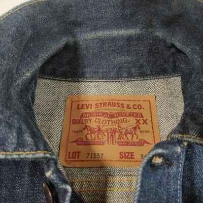 LEVI'S Denim Jacket 3rd Men's Size 34 Blue 71557-02 vintage LEVI'S Denim Jacket 3rd Men's Size 34 Blue 71557-02 vintage