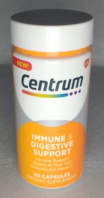 Centrum Immune & Digestive Support Probiotics & Vitamin C - 50 Capsules 03/23