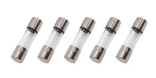 5 Pack of NTE GDC-1.6A, 1.6A 250V, Time Delay (Slow Blow) Glass Body Fuses
