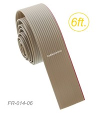 6ft Bulk 1.27mm Pitch 14-Wire Flat Ribbon Cable for 2.54mm FC Connectors