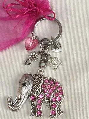 ELEPHANT 18th 13th 16th 21st 30th 40th 50th 60th 70th 80th birthday gift keyring