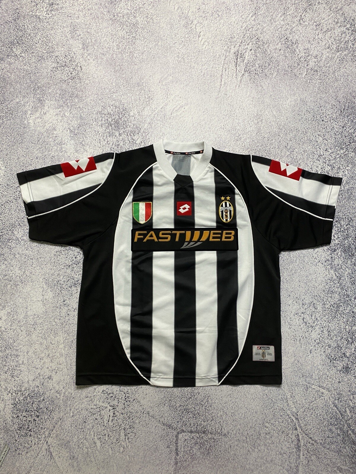 Vintage Lotto Juventus 2002/2003 Home Soccer Jersey Rare Size L