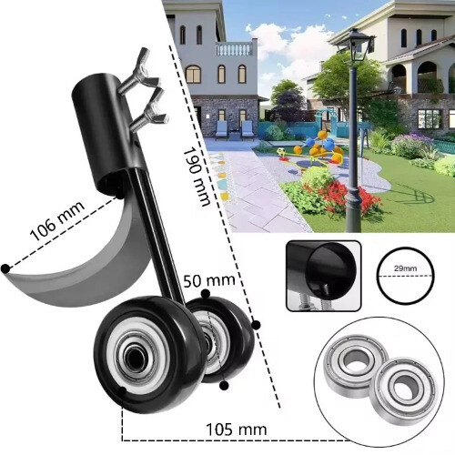 Gartenspalt Unkrauthaken Roller Spalt Unkrautstecher Werkzeug Bodenlockerung - Bild 4 von 15