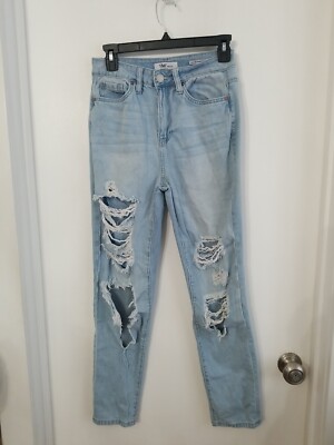 YMI Dream High Rise Skinny Dream Fit Distressed/Destroyed Size 5/27