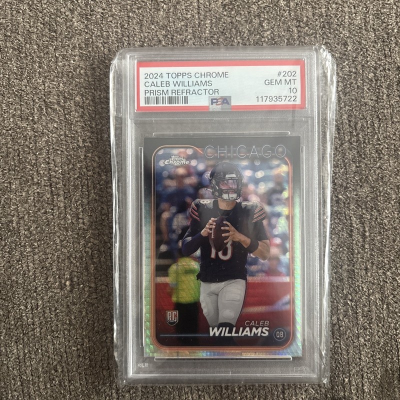 2024 Topps Chrome - Caleb Williams #202 Prism Refractor (RC) PSA 10