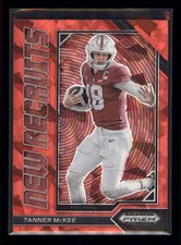 2023 Panini Prizm Draft Picks #NR-9 Tanner McKee New Recruits Red Ice