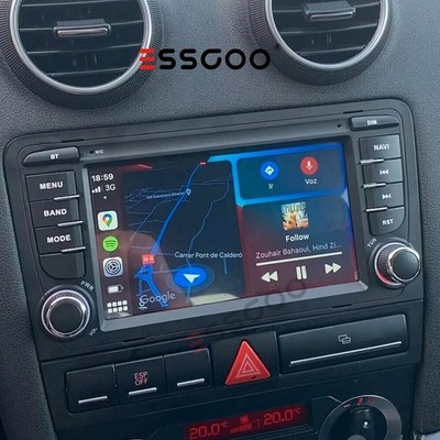 DAB Android 15 Für AUDI A3 8P 2003-2013 Autoradio Apple Carplay GPS Nav BT 64GB