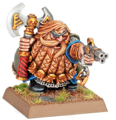 Dwarf Lord A-Metal-OOP-Pistol-Axe-Thane-Mordheim-Fantasy-Warhammer Old World-AoS