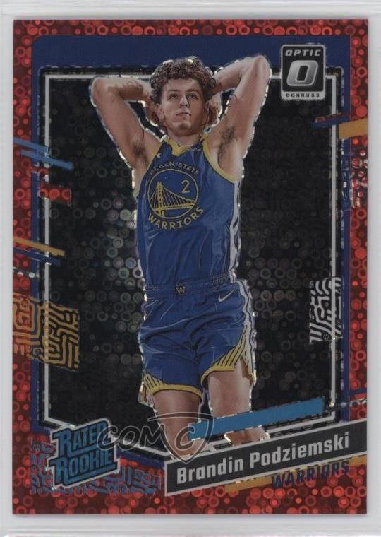 2023-24 Panini Donruss Optic Fast Break Red Prizm 59/75 Brandin Podziemski 13p4