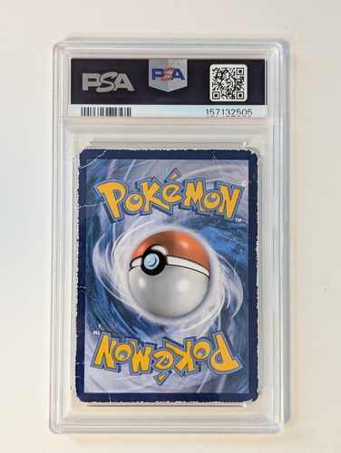 2015 Pokémon XY Breakthrough PSA 1 Mewtwo EX Full Art Secret Rare holo card with silver border, PSA graded in protective case.