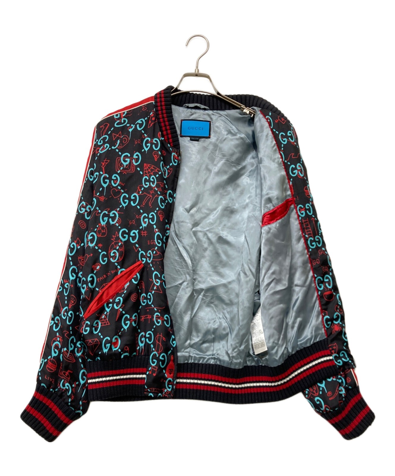 GUCCI Ghost GG Print Raglan Sleeve Jacket M Size Black 448545 Z669B From Japan thumbnail 13