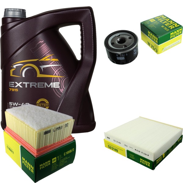 Inspektionspaket 5L Mannol Extreme 5W-40 FüR Renault Laguna II Grandtour 2.0-image