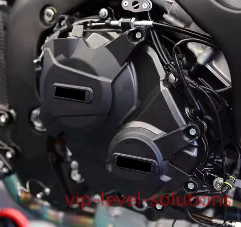 3x Cubierta protectora de motor de fibra de carbono negra para Honda CBR600RR 2007-2023 Foto 4 de 4