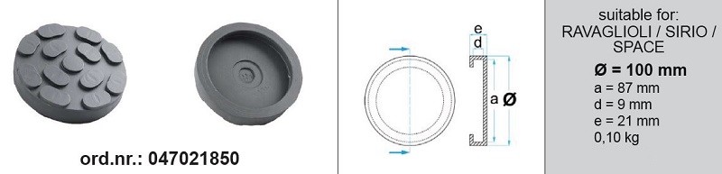 ✅Fits BOECK 047021850 Rubber pad RAVAGLIOLI / SIRIO / SPACE Two-post ⭐UK Seller⭐