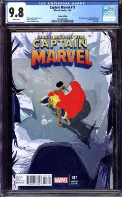 CAPTAIN MARVEL #17 CGC 9.8 WHITE PAGES // VARIANT EDITION MARVEL 2014