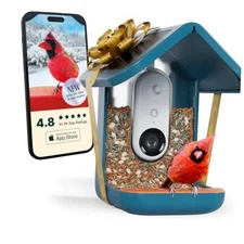 Birdbuddy PRO Solar Smart Bird Feeder with Smart Bird Feeder PRO Solar - Blue