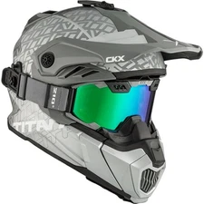 CKX Silver Titan Air Flow Roar Helmet w/210 Goggle 517197