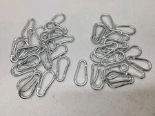 40 PCS Stainless Steel Carabiners Spring Snap Hooks 1.5" Keychain Clip 1.5 inch