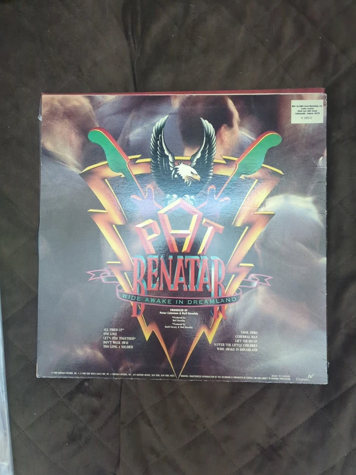 Pat Benatar ‎– Wide Awake In Dreamland  Vinyl, LP, 1988 Stereo  Rock - Image 2 of 3