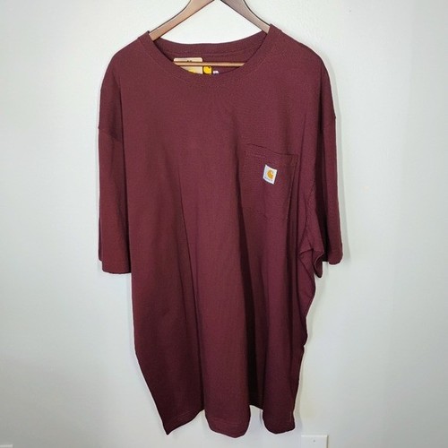 Carhartt Original Fit Pocket Tee Shirt Herren Plus 2X Port Red Arbeit Outdoor - Bild 2 von 7