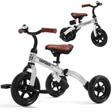 XPIY Tricycle for Toddlers 2-5 Years, 3 in 1 Folding Bike with Pedal  Seat