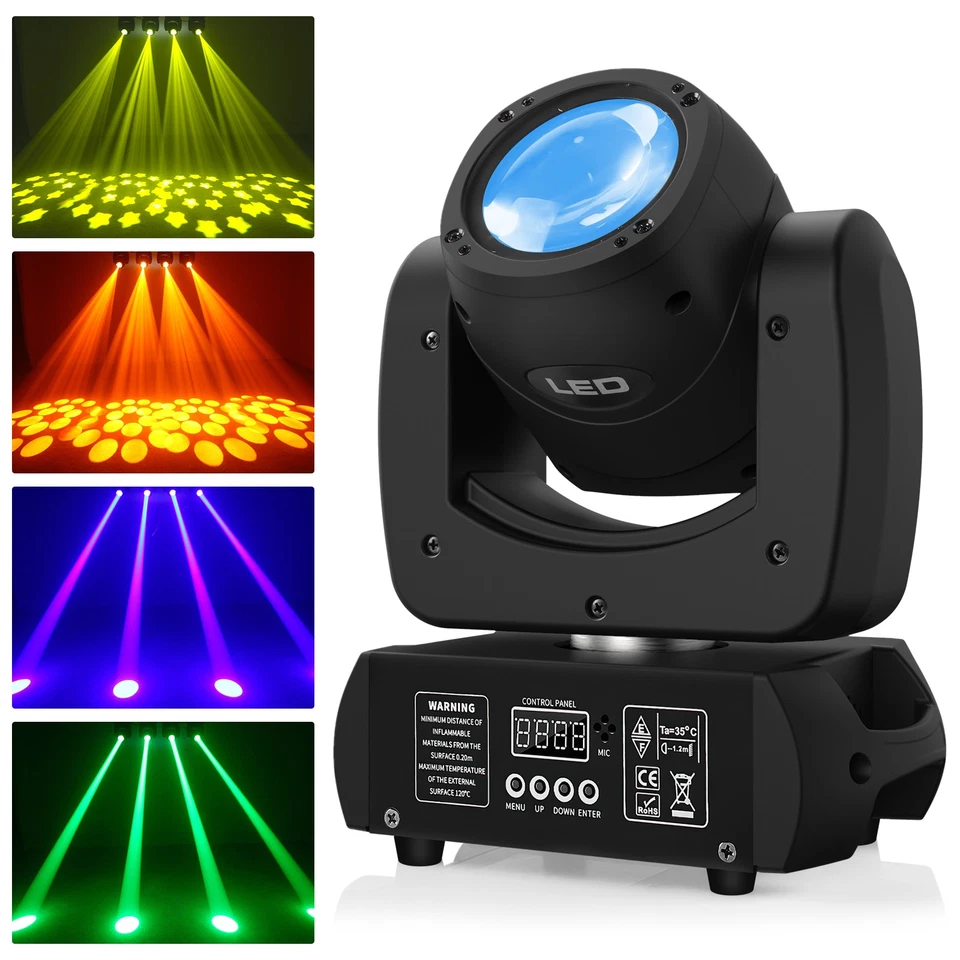 LED 150W Moving Head Stage Light RGBW Gobo Beam Spot Lighting DJ Disco DMX512 - Image 3 of 4