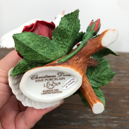 Lenox 1993 Christmas Dove Figurine Limited Edition Hand Crafted Fine Porcelain - Picture 4 of 9