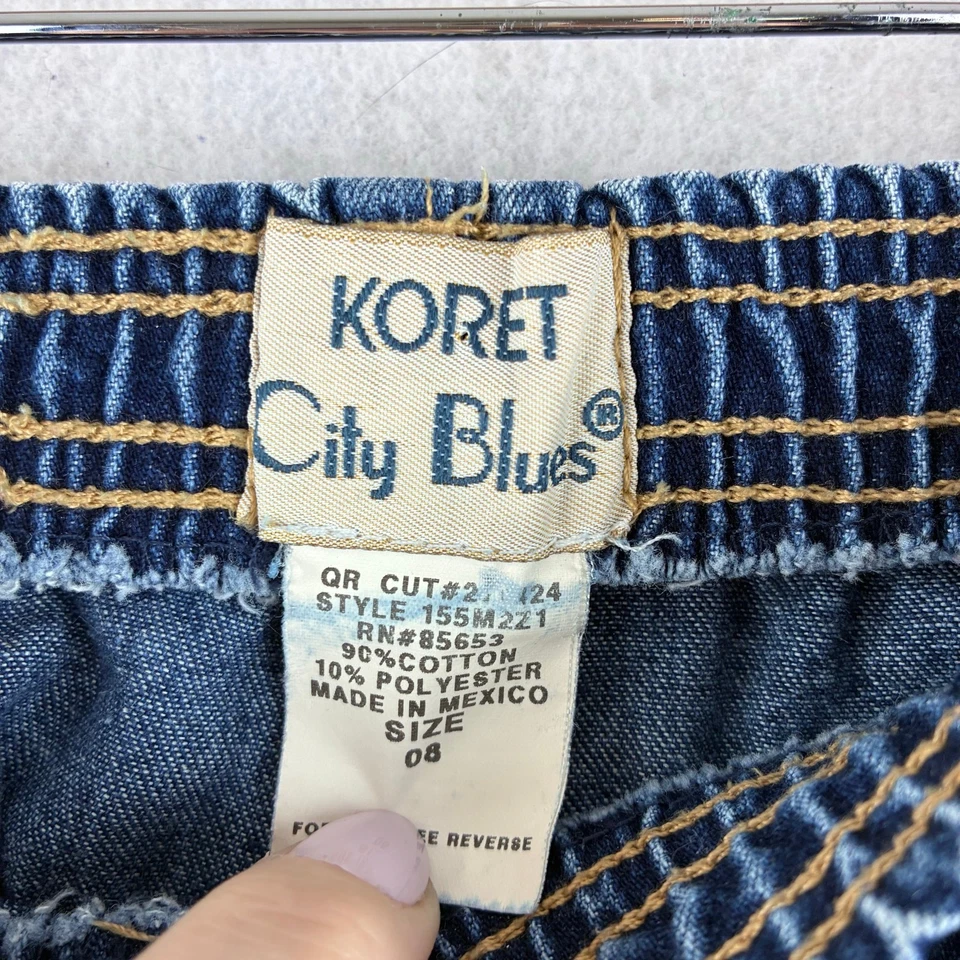 Jeans feminino vintage Koret City azul 8 azul denim algodão elástico conforto - Imagem 3 de 4