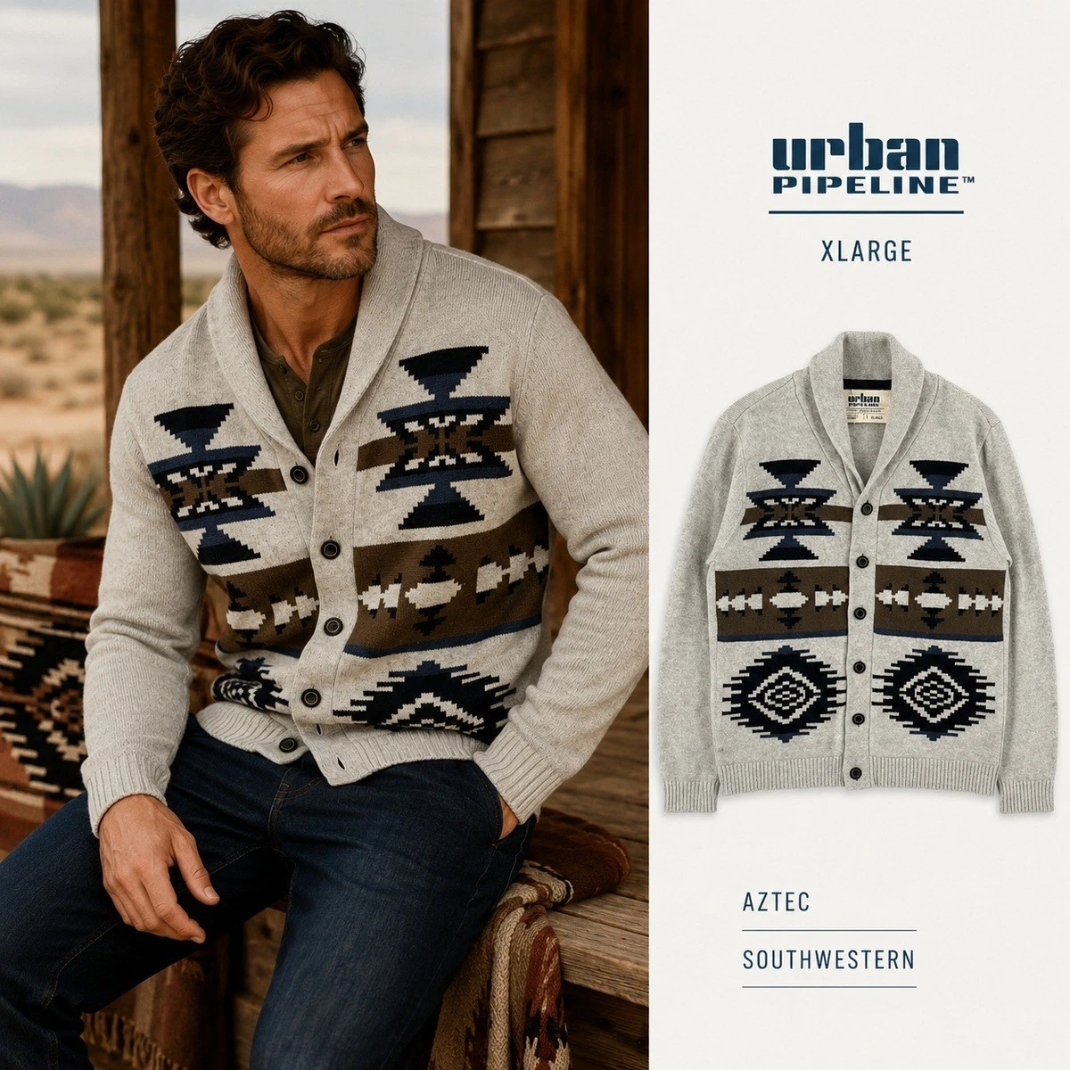 Cardigan Sweaters for Men 90s Theme for sale | eBay