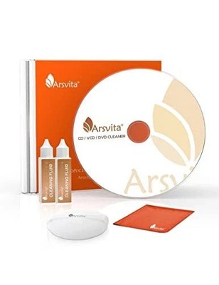 Laser Lens Disc Cleaning Kit for CD VCD DVD with Microfiber Cloth and 2 Solution