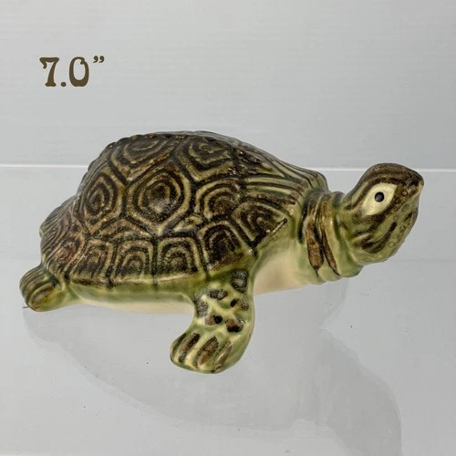 6 Piece Collection 8" Brush McCoy Gigantic 5 Frogs & 1 Turtle Exc. Painted Glaze