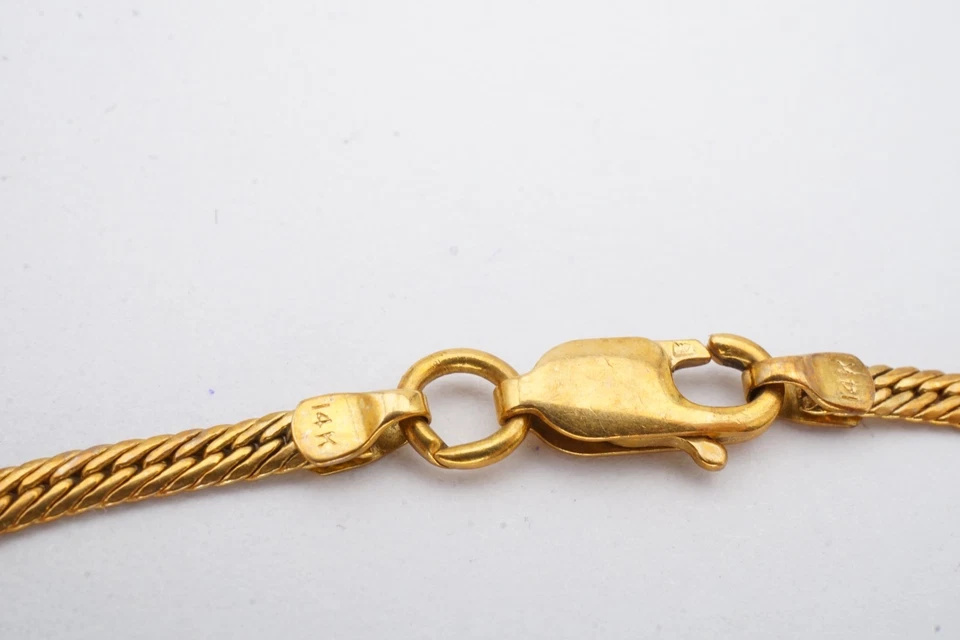 14k Yellow Gold Ruby Diamond Heart Bracelet 7" - Image 3 of 4